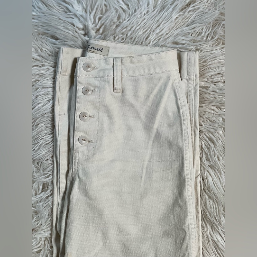 Madewell Cream Sailor Jeans